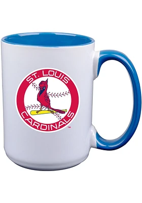 St Louis Cardinals 15oz Cooperstown Cardinal Logo Ceramic Mug - Light Blue