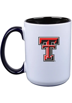 Texas Tech Red Raiders 15oz Primary Logo Ceramic Mug - Black