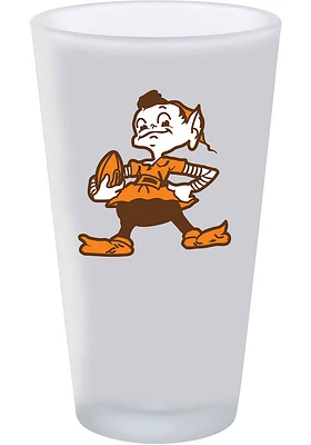 Cleveland Browns 16oz Retro Elf Logo Pint Glass - White