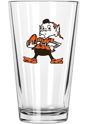 Cleveland Browns Team 16oz Retro Elf Logo Pint Glass - White