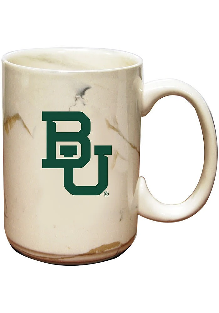 Baylor Bears Marble Ceramic Mug - White