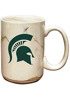 Michigan State Spartans Marble Ceramic Mug - White