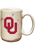 Oklahoma Sooners Marble Ceramic Mug - White
