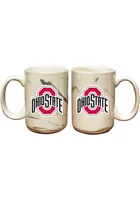 Ohio State Buckeyes Marble Mug Ceramic Mug - White