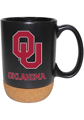 Oklahoma Sooners Cork Bottom Ceramic Mug - Black