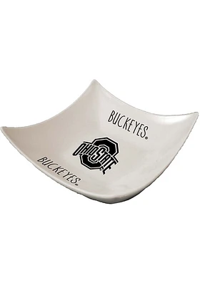 Ohio State Buckeyes Artisan Square Bowl Serving Tray