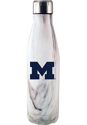 Michigan Wolverines Marble SS Tumbler Stainless Steel Bottle - White