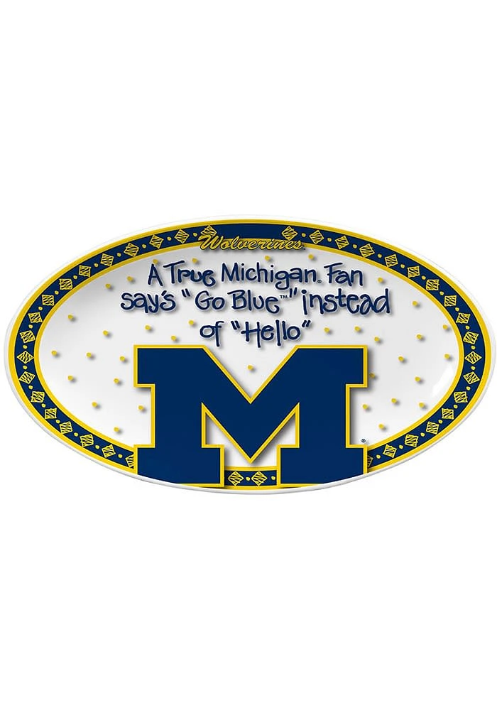 Michigan Wolverines Ceramic Serving Tray