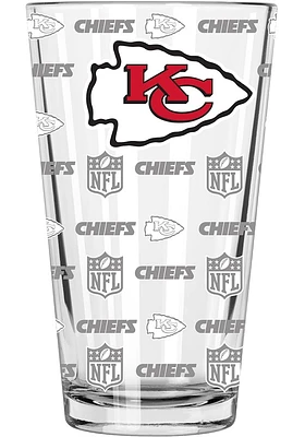 Kansas City Chiefs Sandblasted Pint Glass - Red