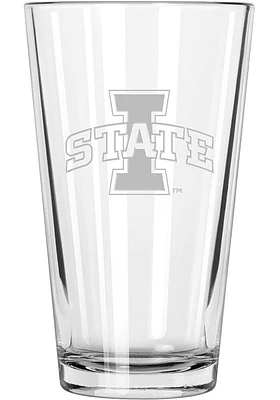 Iowa State Cyclones 17oz Etched Pint Glass - White