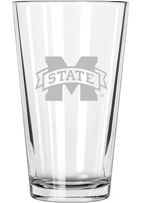Mississippi State Bulldogs 17oz Etched Pint Glass