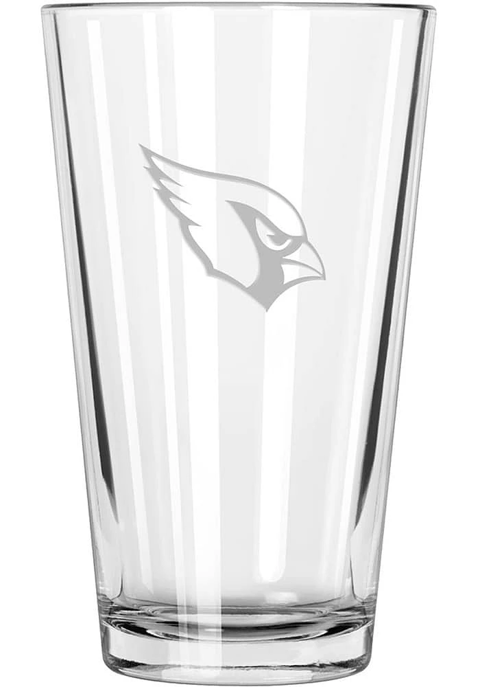 Arizona Cardinals 17oz Etched Pint Glass - White