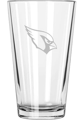 Arizona Cardinals 17oz Etched Pint Glass - White