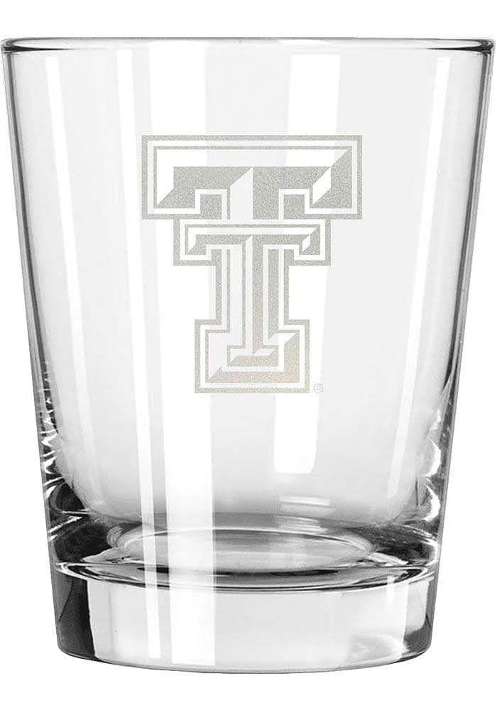 Texas Tech Red Raiders 15 oz. Etched Rock Glass - White