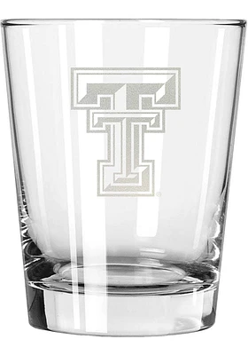 Texas Tech Red Raiders 15 oz. Etched Rock Glass - White