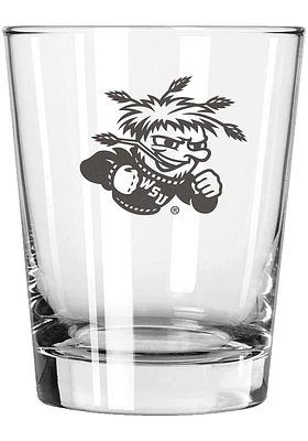 Wichita State Shockers 15 oz. Etched Rock Glass