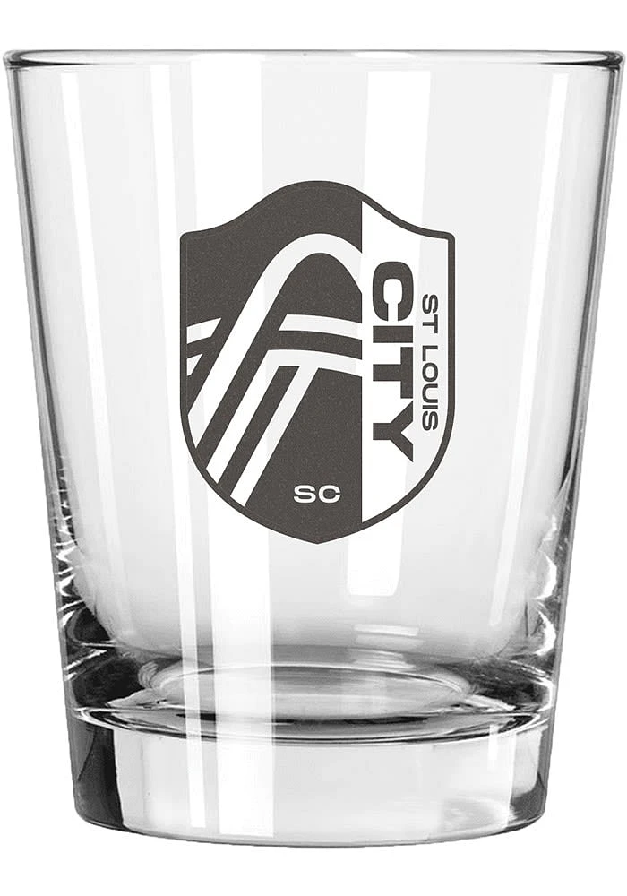 St Louis City SC 15 oz. Etched Rock Glass - White