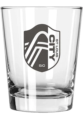 St Louis City SC 15 oz. Etched Rock Glass - White