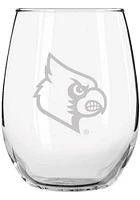 Louisville Cardinals 15 oz. Etched Stemless Wine Glass