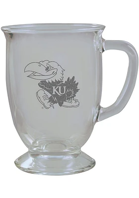 Kansas Jayhawks 16 oz. Etched Pint Glass - White