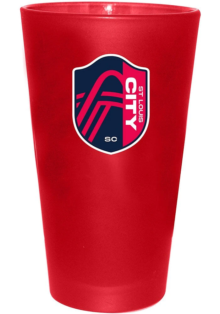 St Louis City SC 16 oz Color Frosted Pint Glass - Red