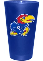 Kansas Jayhawks 16 oz Color Frosted Pint Glass - Blue