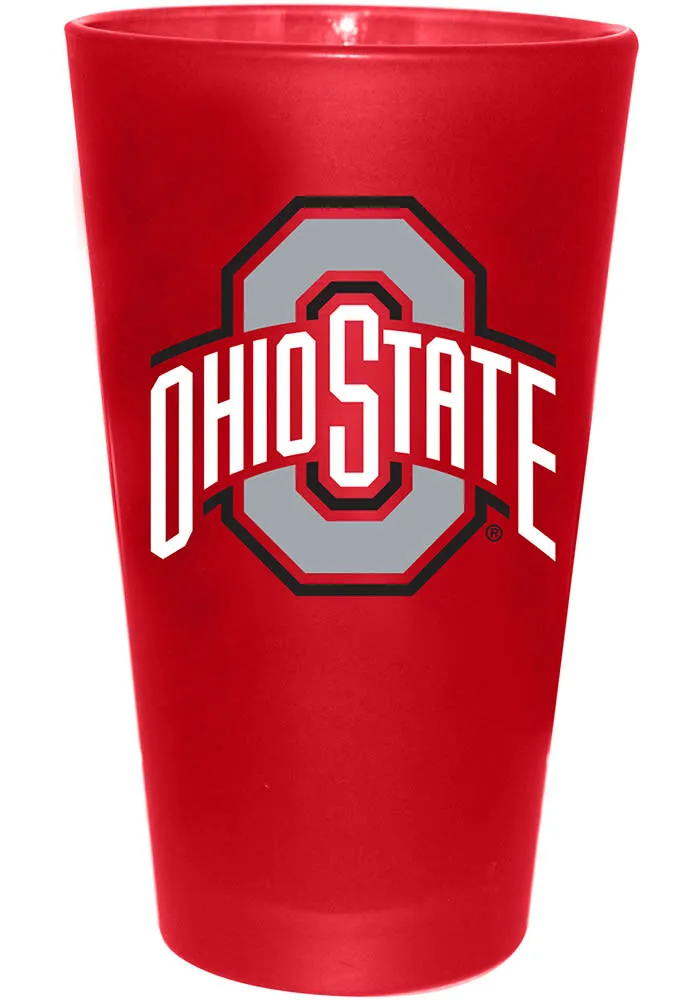 Ohio State Buckeyes 16 oz Color Frosted Pint Glass - Red
