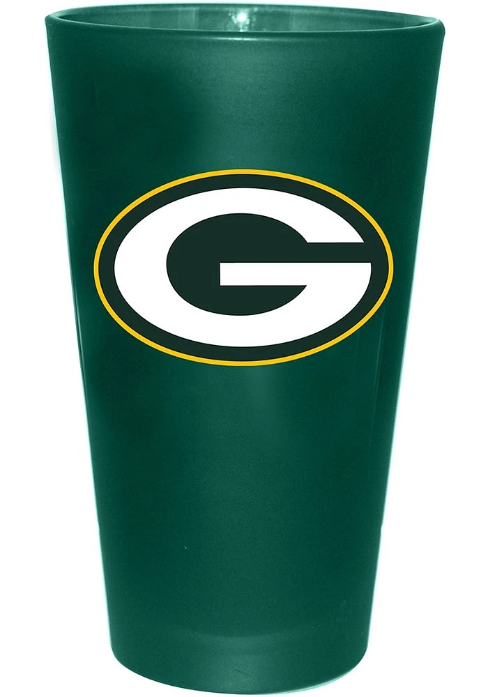 Green Bay Packers 16 oz Color Frosted Pint Glass - Green