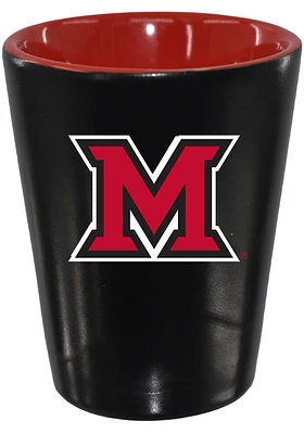 Miami RedHawks 2 oz. Matte Black Shot Glass