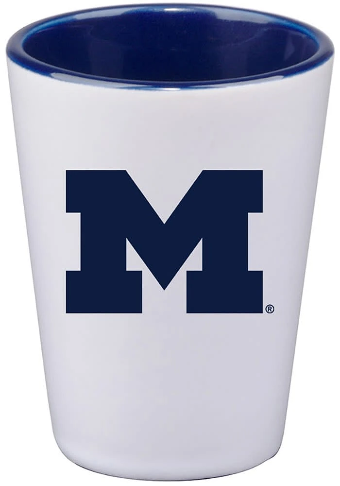 Michigan Wolverines 2 oz. team color inner Shot Glass