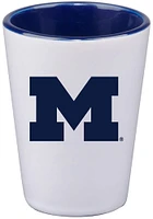 Michigan Wolverines 2 oz. team color inner Shot Glass
