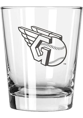 Cleveland Guardians 15 oz. Etched Rock Glass - White
