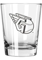 Cleveland Guardians 15 oz. Etched Rock Glass - White