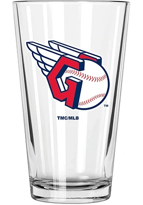 Cleveland Guardians Full Color Team Logo Pint Glass - White