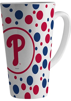Philadelphia Phillies polka dot design Ceramic Mug - White