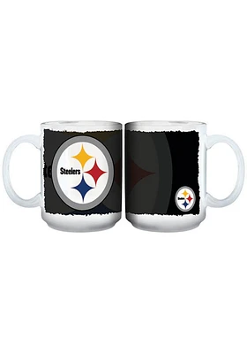 Pittsburgh Steelers Full Color Team Logo Ceramic Mug - Black