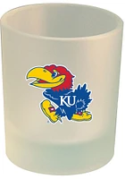 Kansas Jayhawks frosted Rock Glass - White