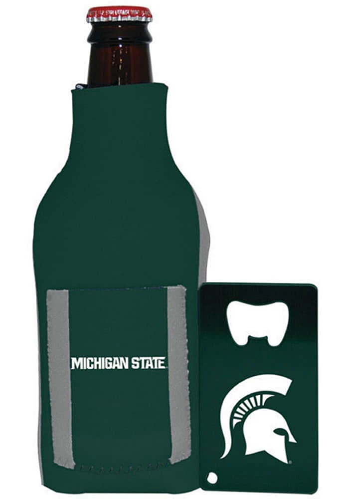 Michigan State Spartans 12 oz bottle Coolie - Green