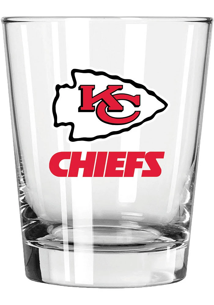 Kansas City Chiefs 15 oz. Rock Glass - White