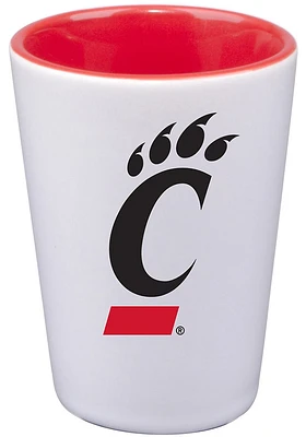 Cincinnati Bearcats 2oz Inner Color White Ceramic Shot Glass