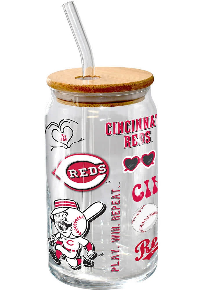 Cincinnati Reds 16oz Local Glass Can Pint Glass