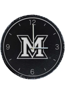 Miami RedHawks Slate Wall Clock