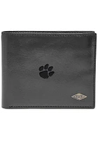 Clemson Tigers Leather FlipID Mens Bifold Wallet