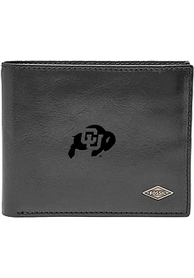 Colorado Buffaloes Leather FlipID Mens Bifold Wallet