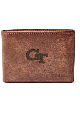 GA Tech Yellow Jackets Front Pocket Mens Bifold Wallet