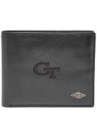 GA Tech Yellow Jackets Leather FlipID Mens Bifold Wallet