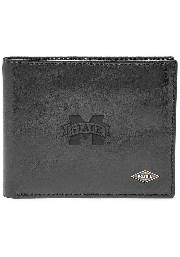 Mississippi State Bulldogs Leather FlipID Mens Bifold Wallet