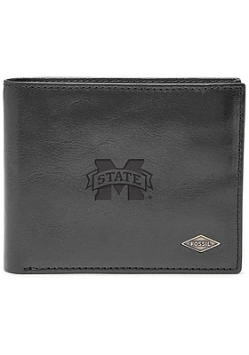 Mississippi State Bulldogs Leather FlipID Mens Bifold Wallet