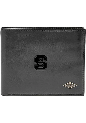 NC State Wolfpack Leather FlipID Mens Bifold Wallet