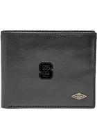 NC State Wolfpack Leather FlipID Mens Bifold Wallet